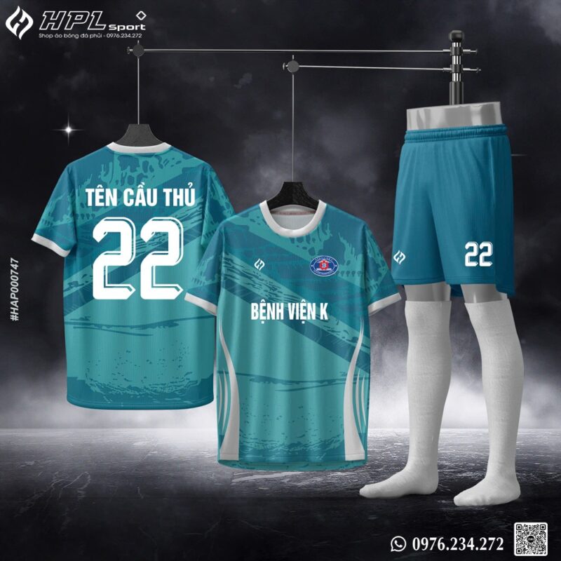Áo Bóng Đá Xanh Ngọc Lam HPL – Thiết Kế Đột Phá, Năng Lượng Trẻ Trung