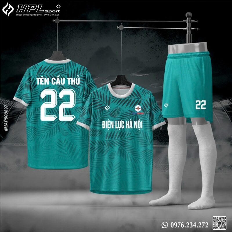 Bộ Quần Áo Bóng Đá Xanh Ngọc Lá Dừa - Năng Động và Mát Mẻ