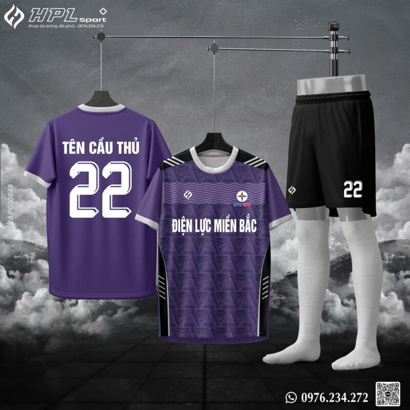 Áo Bóng Đá Thiết Kế Màu Tím Than – Độc Đáo & Chuyên Nghiệp