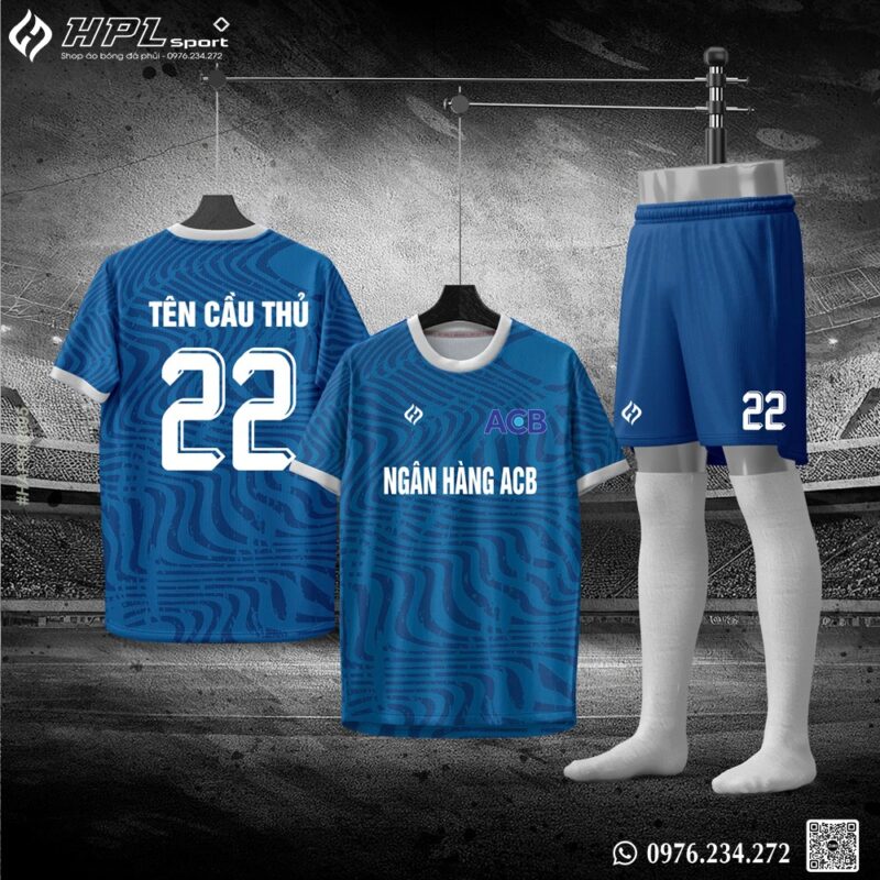 Áo Bóng Đá Ngân Hàng Á GÀ CB - Xanh Dương Mạnh Mẽ