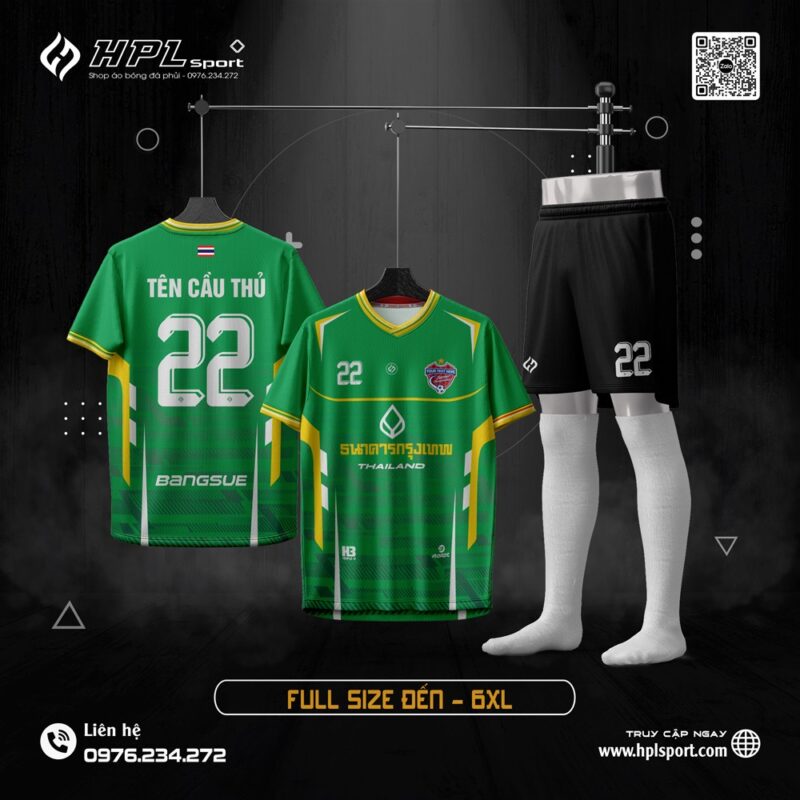 Áo Bóng Đá Màu Xanh Lá Đậm - Bộ Đồ Thi Đấu Thể Thao Chuyên Nghiệp