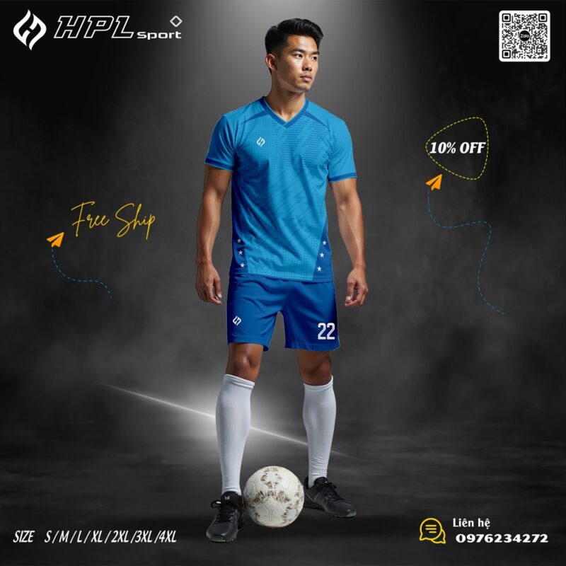 Bộ Quần Áo Thể Thao HPL Sport Xanh Dương - Thiết Kế Hiện Đại, Tối Ưu Vận Động