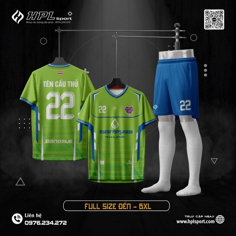 Bộ Quần Áo Bóng Đá HPL Màu Xanh Lá Mạ – Thiết Kế Nổi Bật, Chất Liệu Đỉnh Cao