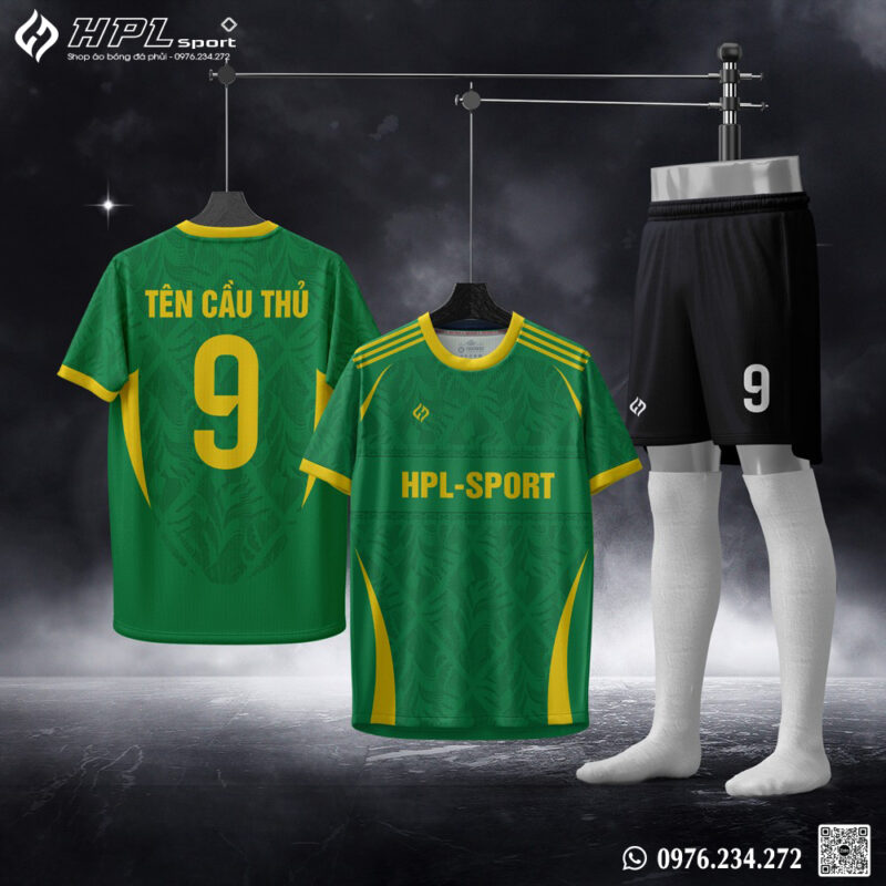 Áo bóng đá độc quyền năng động màu xanh lá HPL Sport