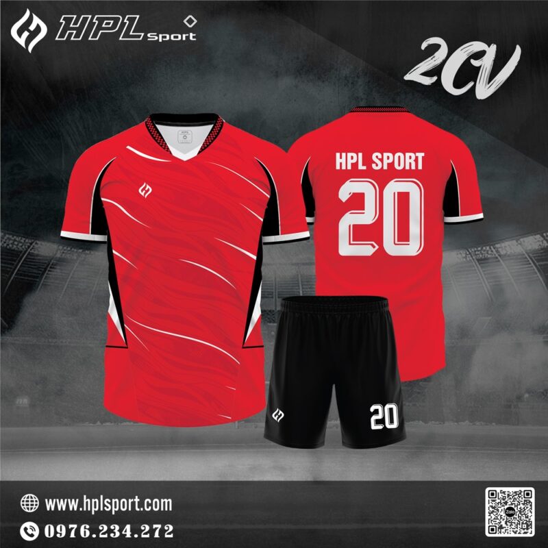 Bộ quần áo thể thao HPL Sport đỏ đen – Bứt phá đam mê sân cỏ