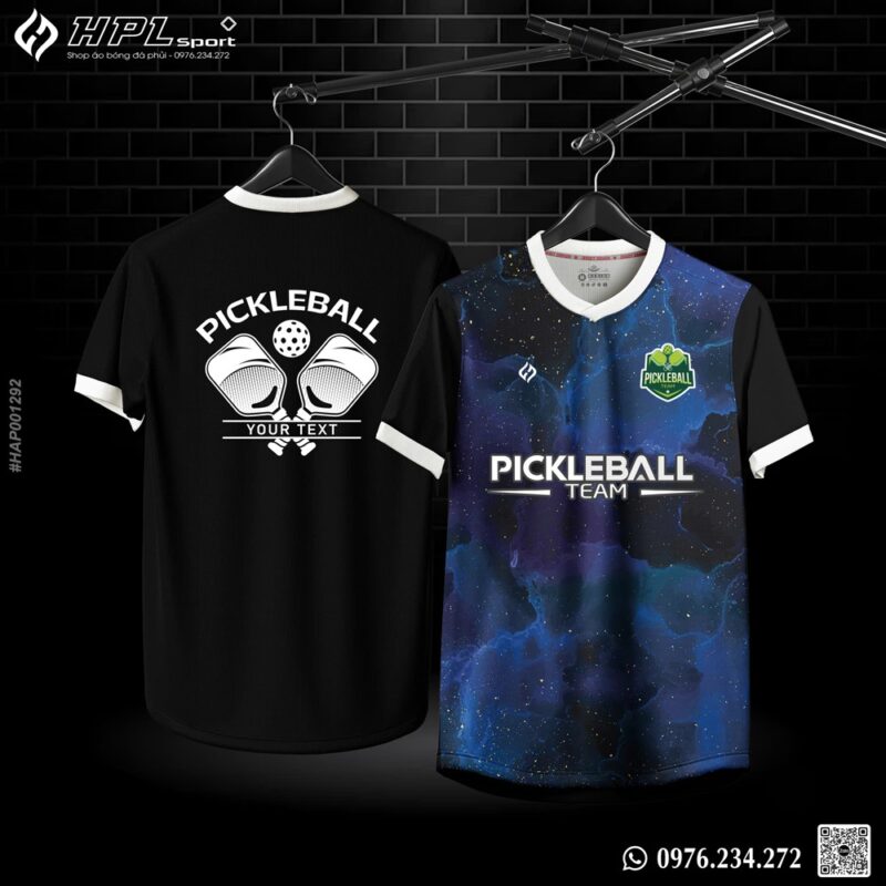 Áo Pickleball Xanh Đậm Thiết Kế Thiên Hà - HPL Sport