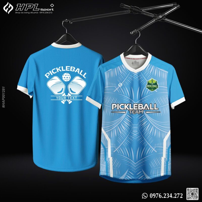 Áo Pickleball Nam Xanh Dương Lá Cọ Năng Động – Mát Mẻ & Phong Cách Thể Thao