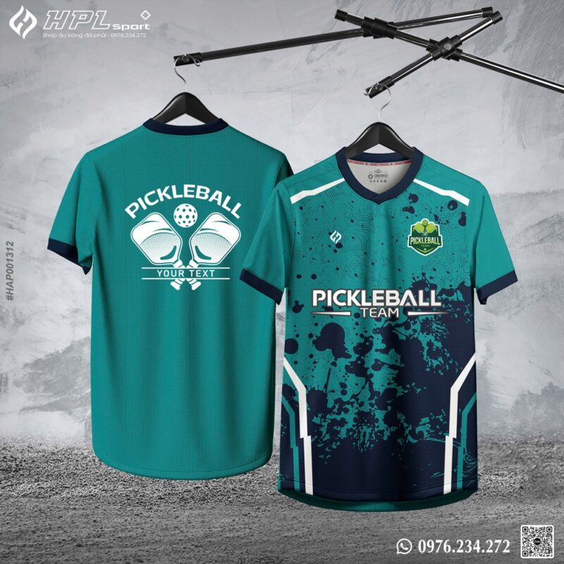 Áo thể thao Pickleball Team xanh ngọc cá tính