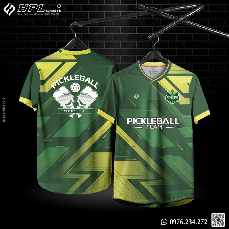 Áo Pickleball Xanh Lá Vàng Chanh - Thiết Kế Mới Năng Động