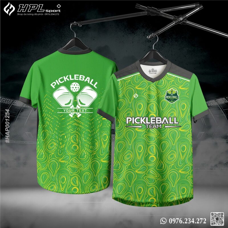 Áo Thi Đấu Pickleball Xanh Lá Mạ – Neon Năng Động & Hiện Đại